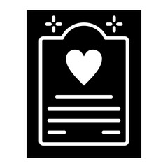   Wedding Contract glyph icon