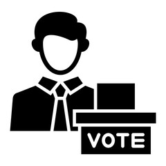   Voter glyph icon