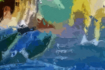 Oil paintings and various flowers, animals, leaves, landscapes, tigers, giraffes, zebras, lotus leaves, and lotus flowers