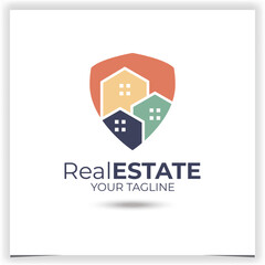 Security estate company logo design template