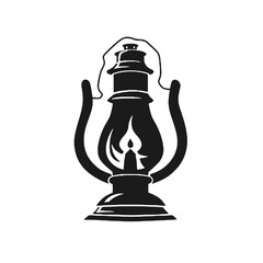 kerosene lamp Silhouette 