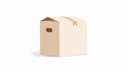 Flat design milk paper box flat vector 