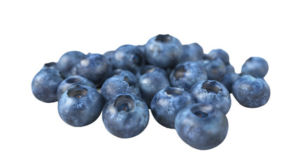 A Cluster of Ripe Blueberries on a Transparent Background PNG