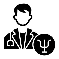   Psychiatrist glyph icon