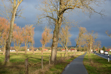 Landschaft mit Strasse
