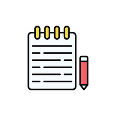 Notes icon design with white background stock illustration