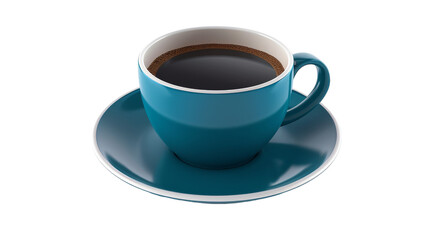 Blue Coffee Cup on Transparent Background PNG