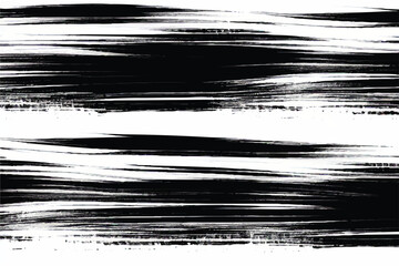 Black traced vector texture on white background, overlay monochrome black and white grunge texture. Vector brush stroke texture. Distressed uneven grunge background. Abstract distressed vector art.   