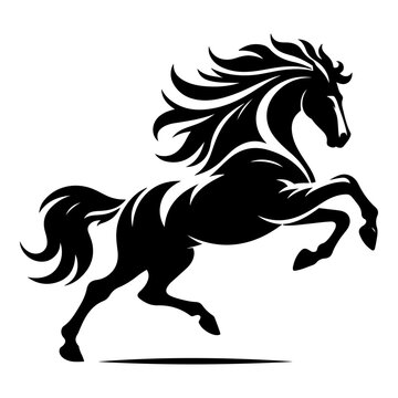 Running Horse Vector, Horse Silhouette, 