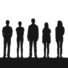 People Standing  Silhouette 