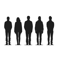 People Standing  Silhouette 