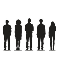 People Standing  Silhouette 