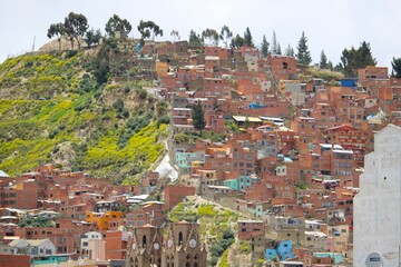 ラパスの街並み　ボリビア