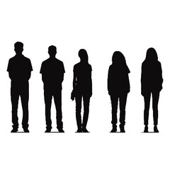 People Standing  Silhouette 