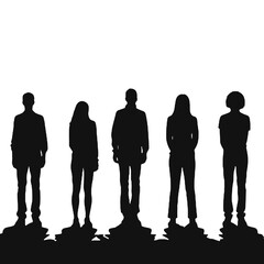 People Standing  Silhouette 