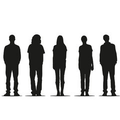 People Standing  Silhouette 