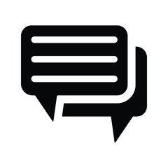 Comment, feedback, message vector icon.