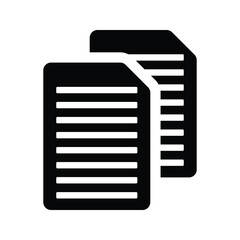 Copy, documents, files black icon.