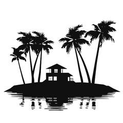 Obraz premium palm beach landscape