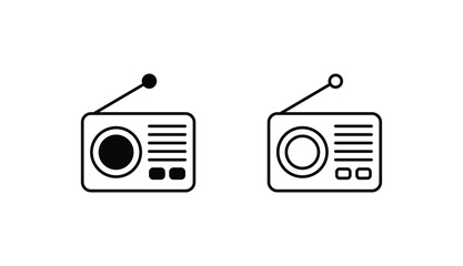 Radio icon design with white background stock illustration