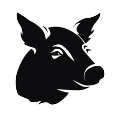 Pig head silhouette