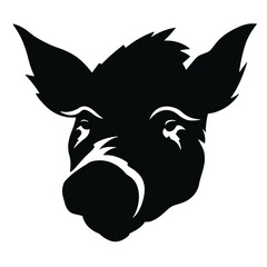 Pig head silhouette