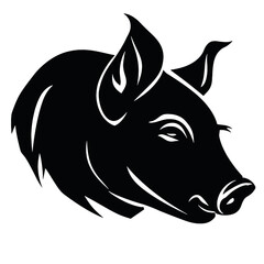 Pig head silhouette