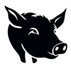 Pig head silhouette
