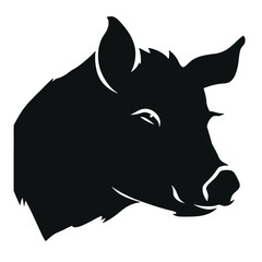 Pig head silhouette