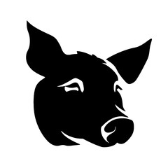 Pig head silhouette