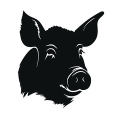 Pig head silhouette