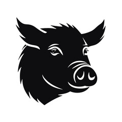 Pig head silhouette