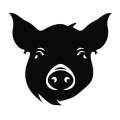 Pig head silhouette