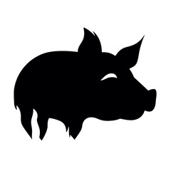 Pig head silhouette