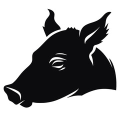 Pig head silhouette