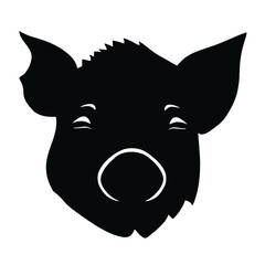 Pig head silhouette