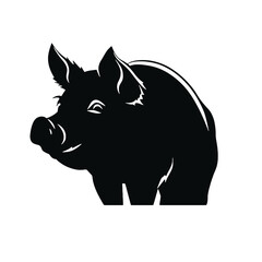 Pig head silhouette