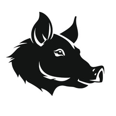 Pig head silhouette