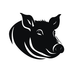 Pig head silhouette