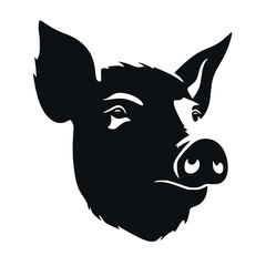 Pig head silhouette