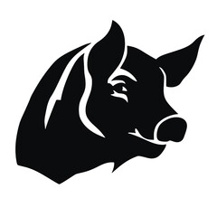 Pig head silhouette