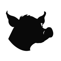 Pig head silhouette
