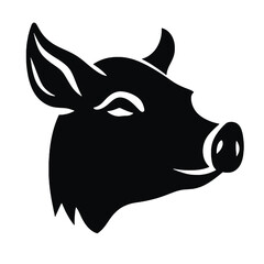 Pig head silhouette