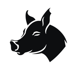 Pig head silhouette