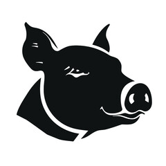 Pig head silhouette