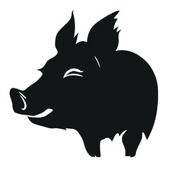 Pig head silhouette