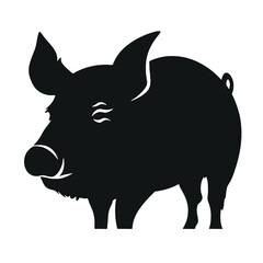 Pig head silhouette