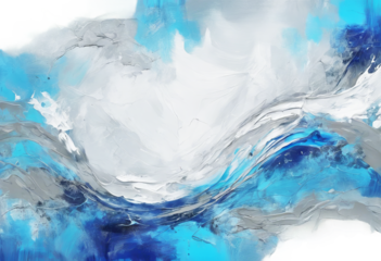 Blue Sea Abstract Painting Grey Painting background Blue Art