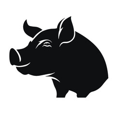 Pig head silhouette
