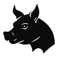 Pig head silhouette